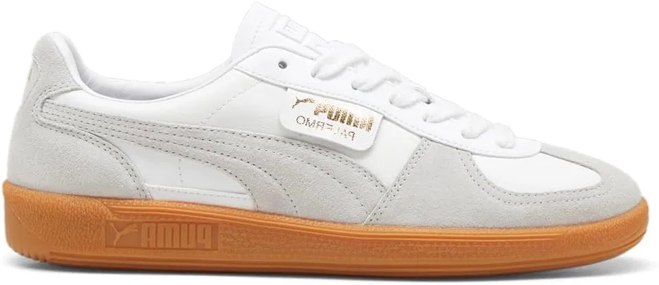 PUMA Mens Palermo Lace Up Sneakers Shoes Casual - Grey, White - Size 8.5 M