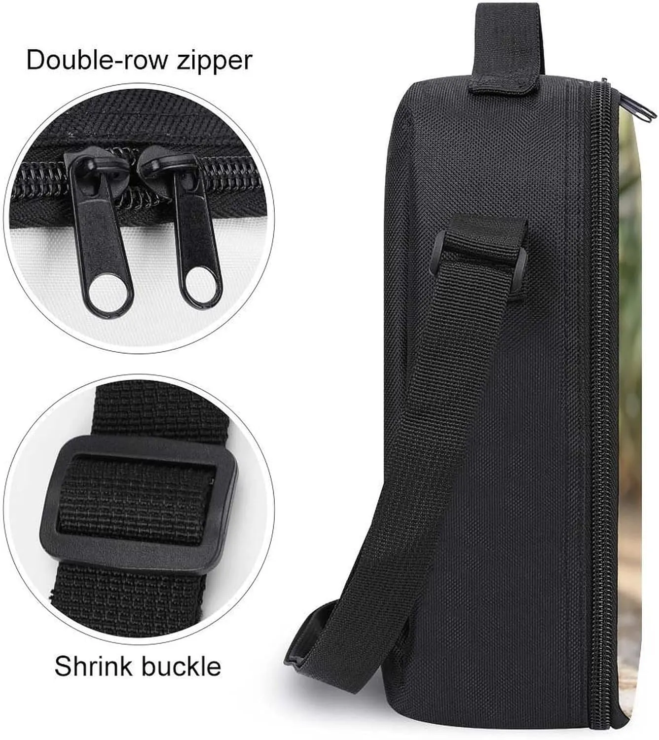 Puppy near Palm Tree Lunch Bag for Women Men Lunch Box with Front Pocket Insulated Lunch Tote Bag for Office Work