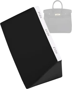 Purse Pillow for Birkin 20/25/30/35/40/45/50,Memory Foam Shaper Insert,Silky Bag Pillow for Luxury Handbag Tote（Black,BK50）