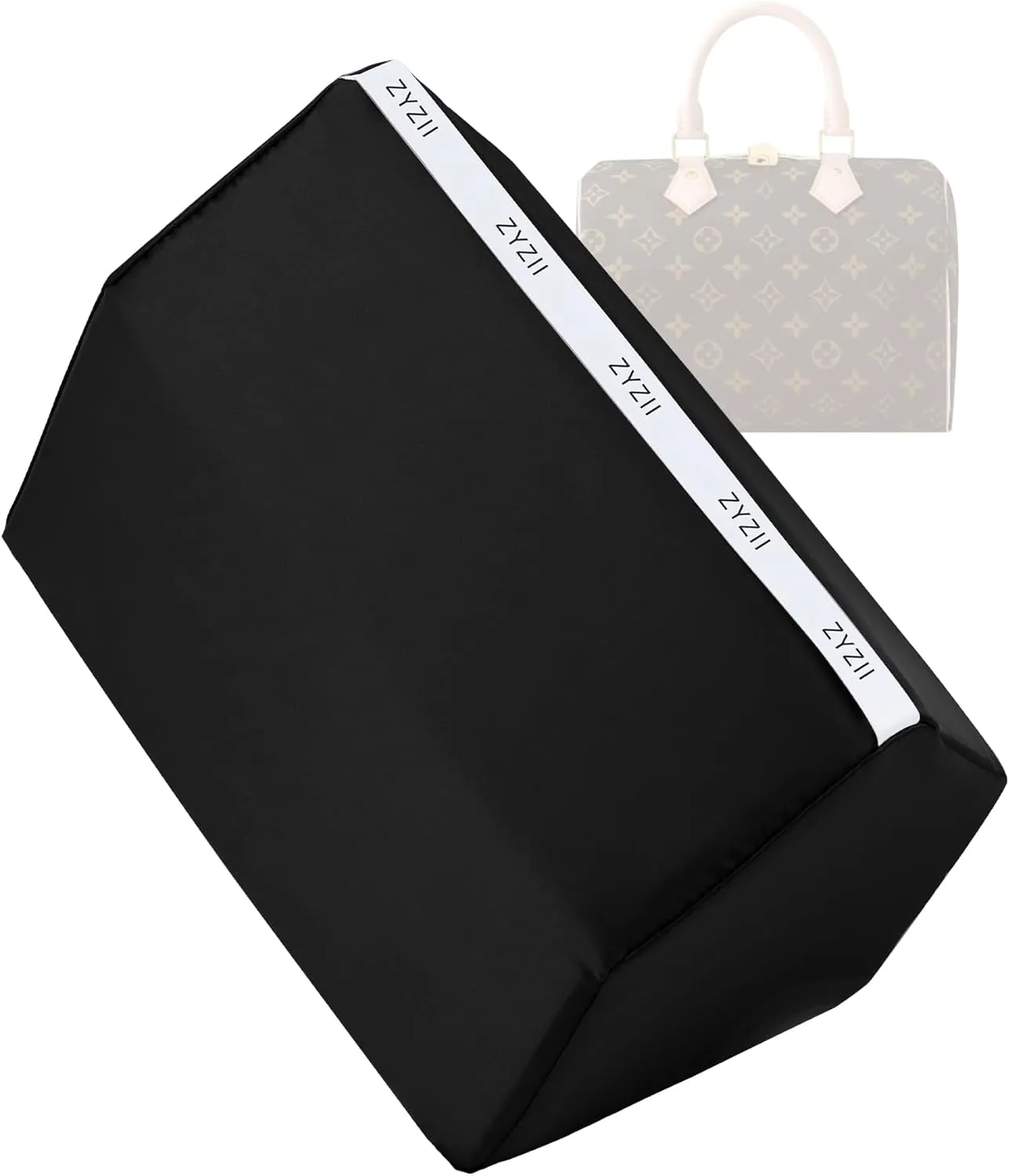 Purse Pillow for LV Speedy Nano16/20/25/30/35/45,Memory Foam Shaper Insert,Silky Bag Pillow for Luxury Handbag Tote(Speedy45,Black)