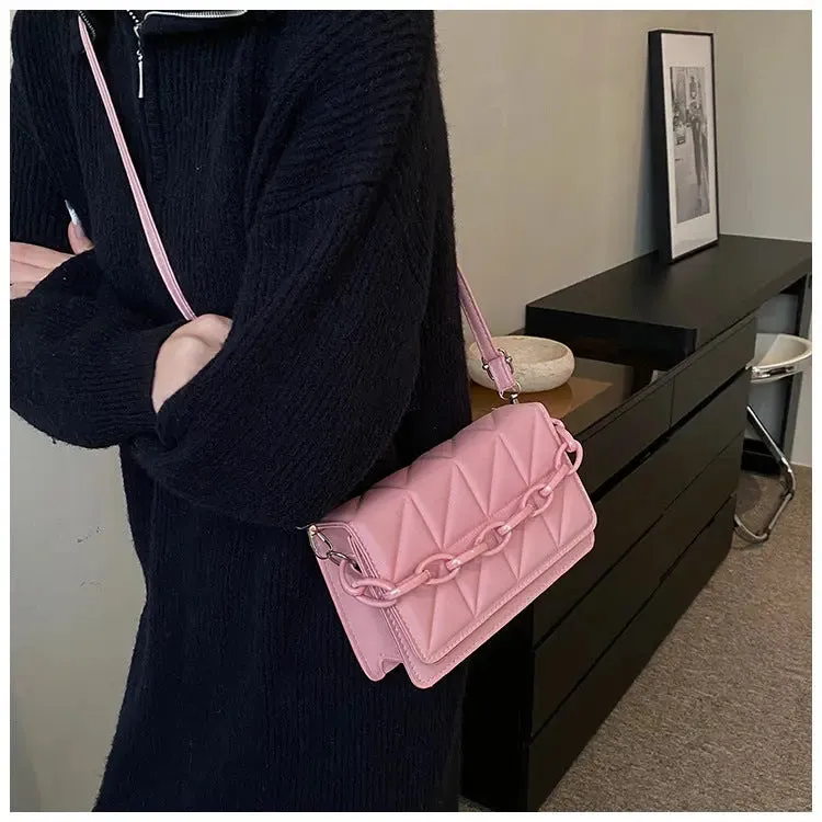 Quilted Chain Sling Bags