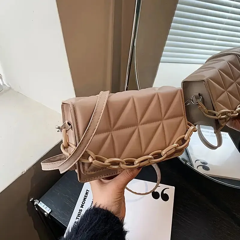 Quilted Chain Sling Bags