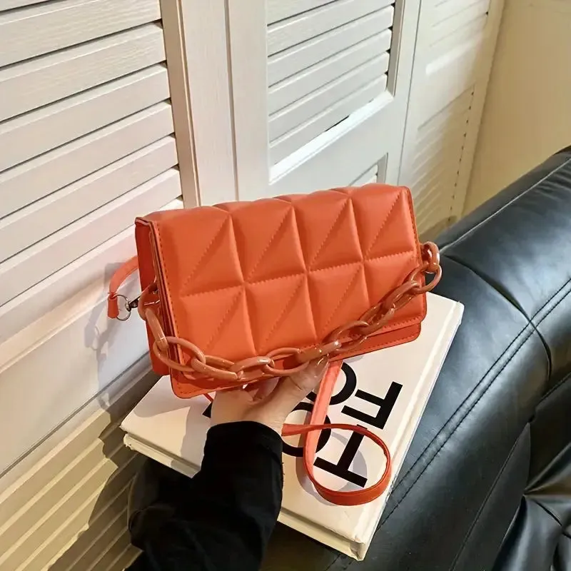 Quilted Chain Sling Bags