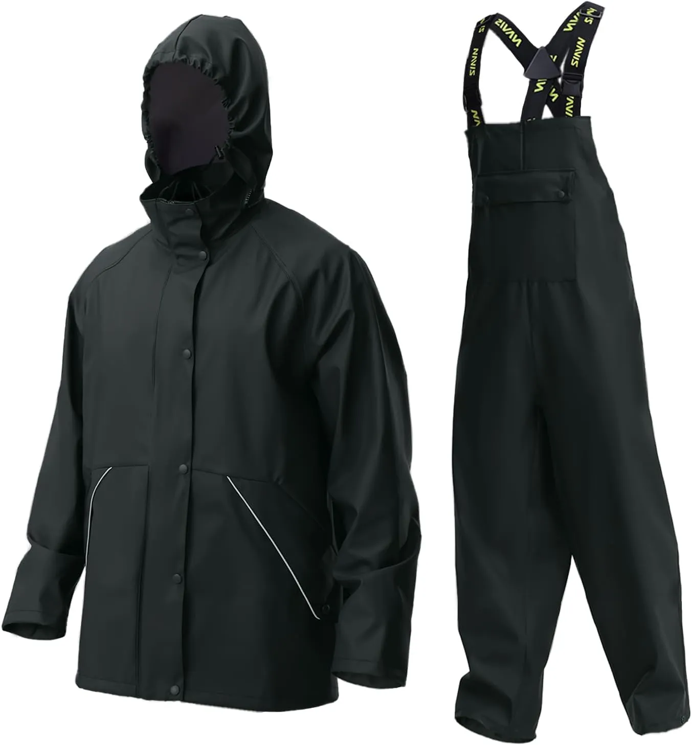 Rain Suit for Men Heavy Duty Workwear Waterproof Jacket with Pants 3 Pieces