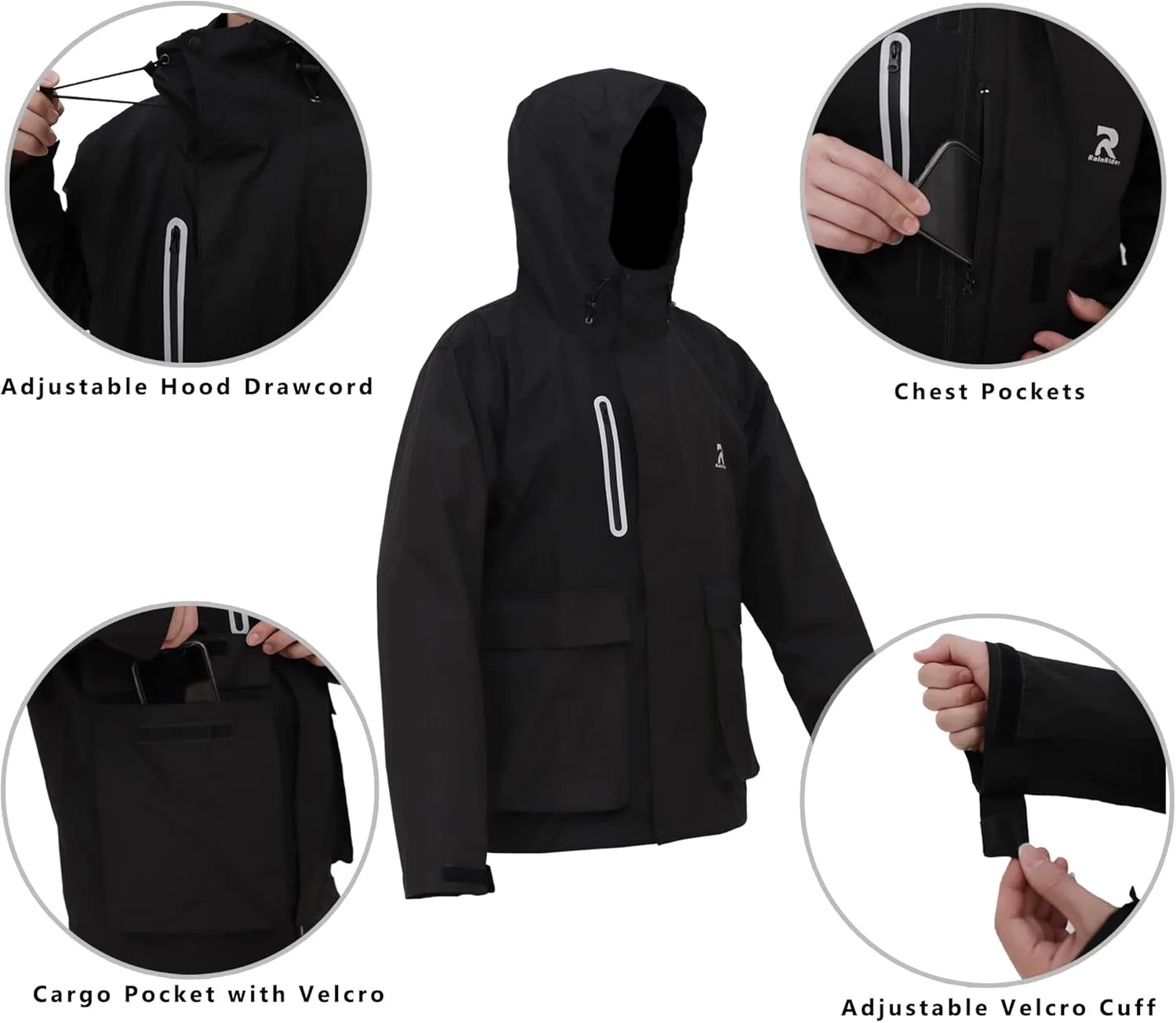 Rain Suits for Men Women Waterproof Rain Gear Jacket with Bib Pants Foul Weather Gear for Fishing Sailing