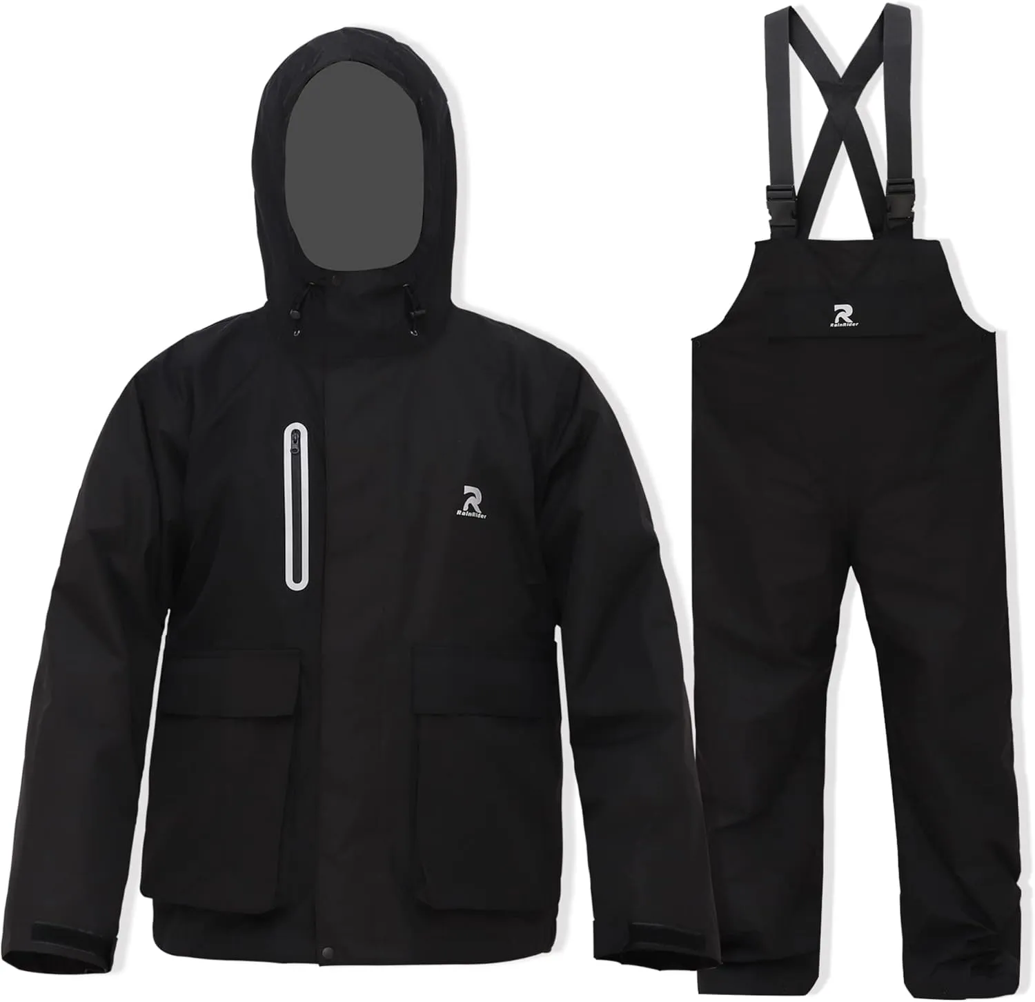 Rain Suits for Men Women Waterproof Rain Gear Jacket with Bib Pants Foul Weather Gear for Fishing Sailing
