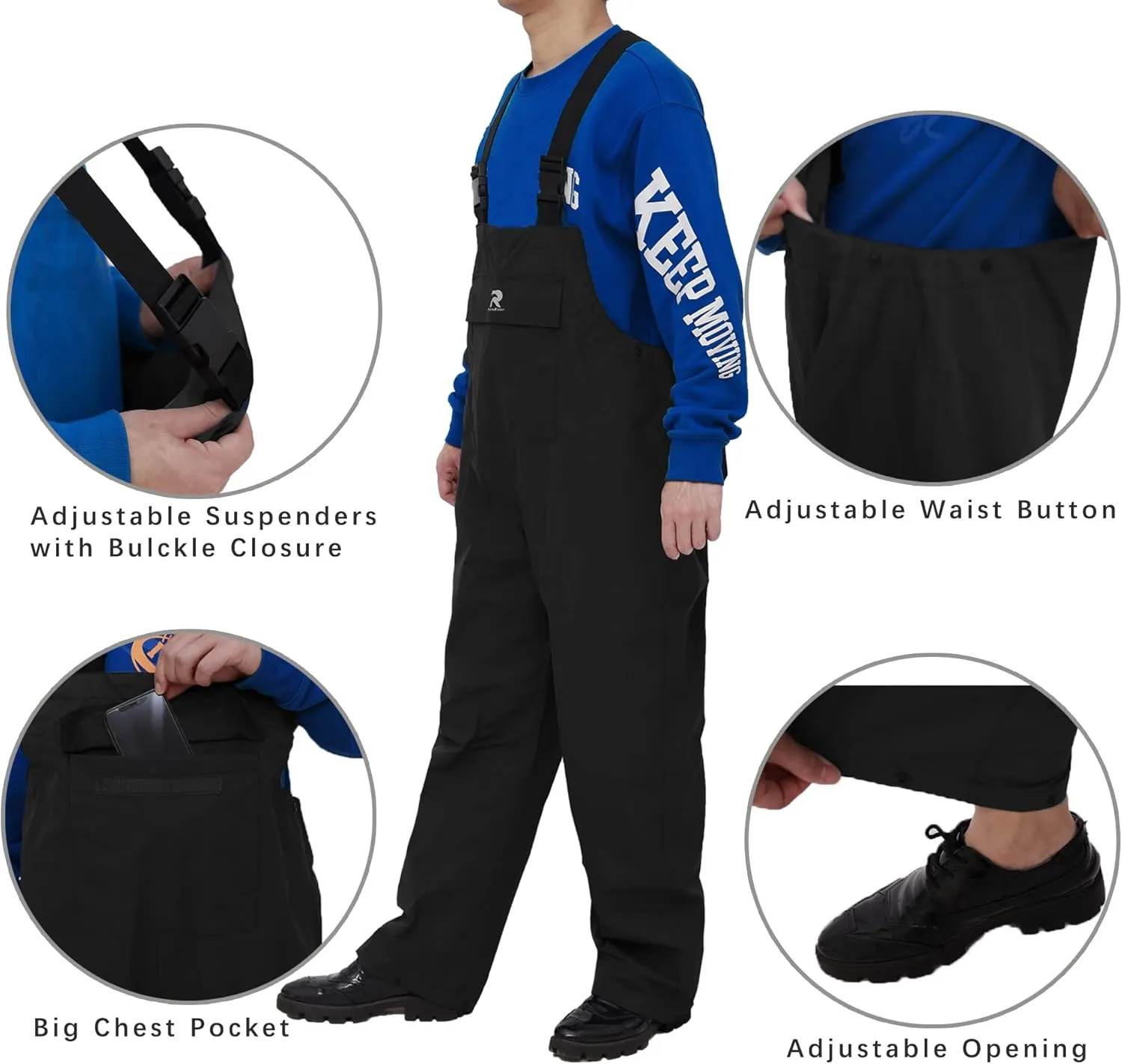 Rain Suits for Men Women Waterproof Rain Gear Jacket with Bib Pants Foul Weather Gear for Fishing Sailing