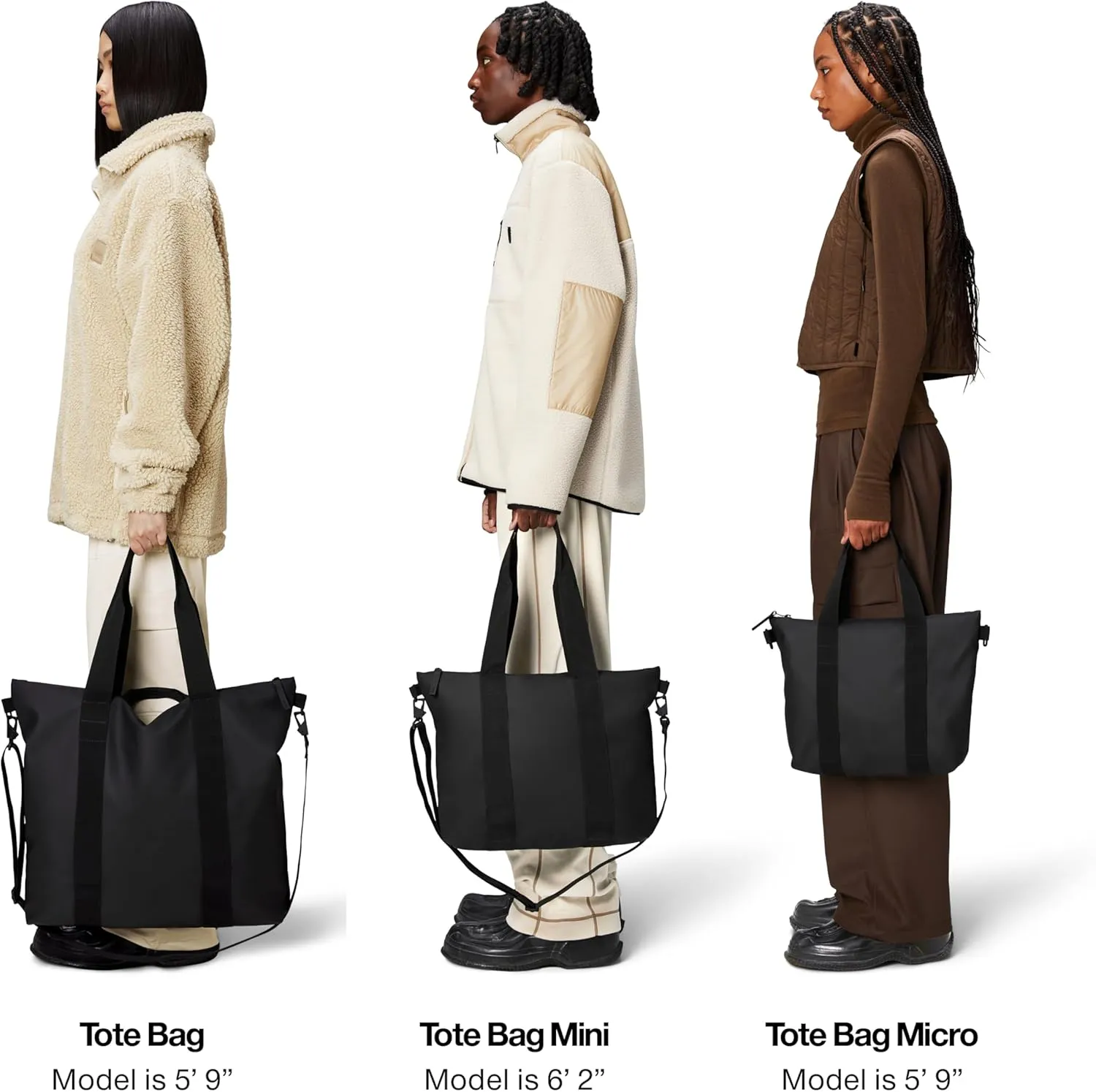 RAINS Tote Bag - Waterproof Crossbody Totebag for Men and Women - Tote Bag for Travel and Everyday use