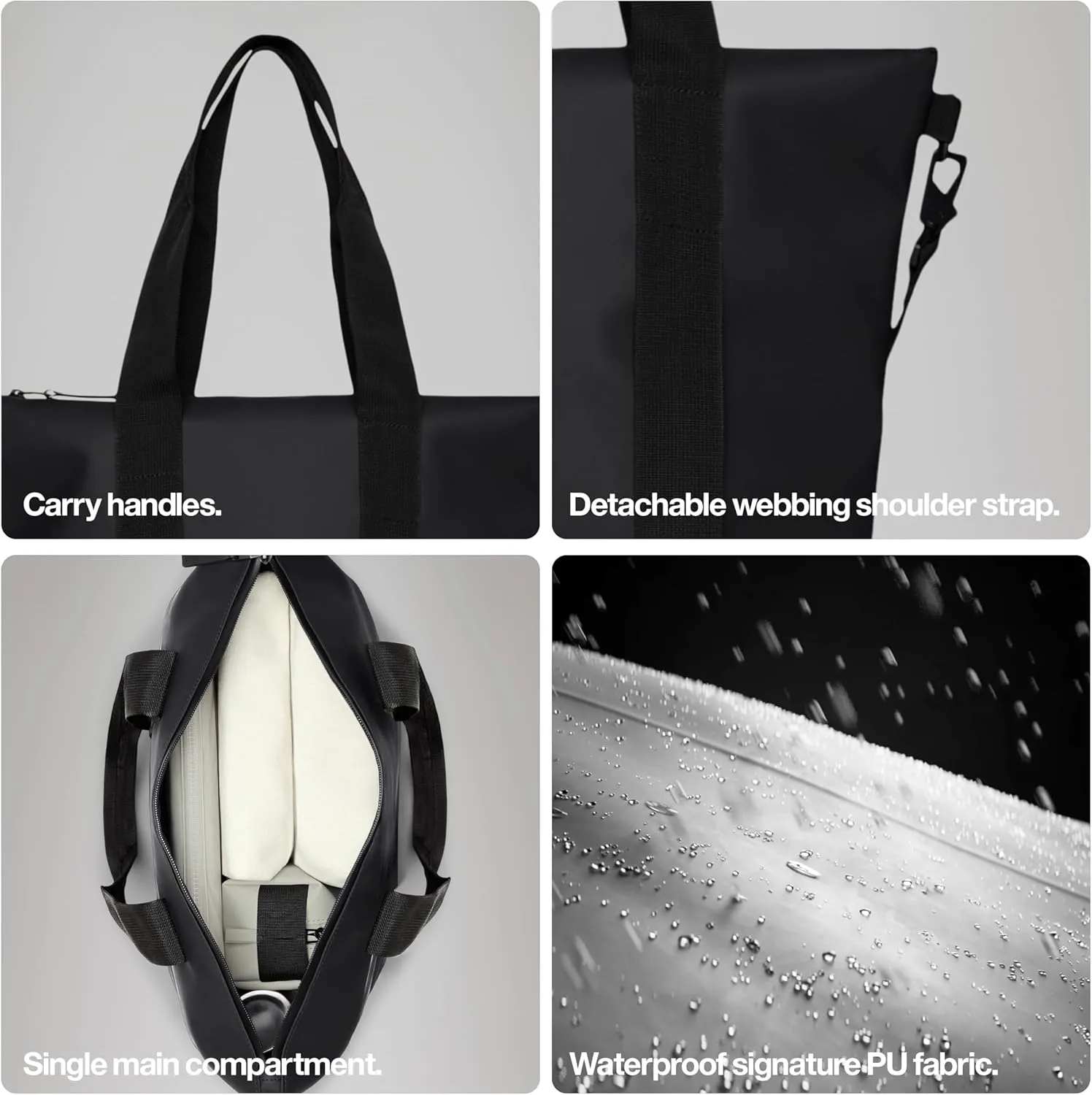 RAINS Tote Bag - Waterproof Crossbody Totebag for Men and Women - Tote Bag for Travel and Everyday use