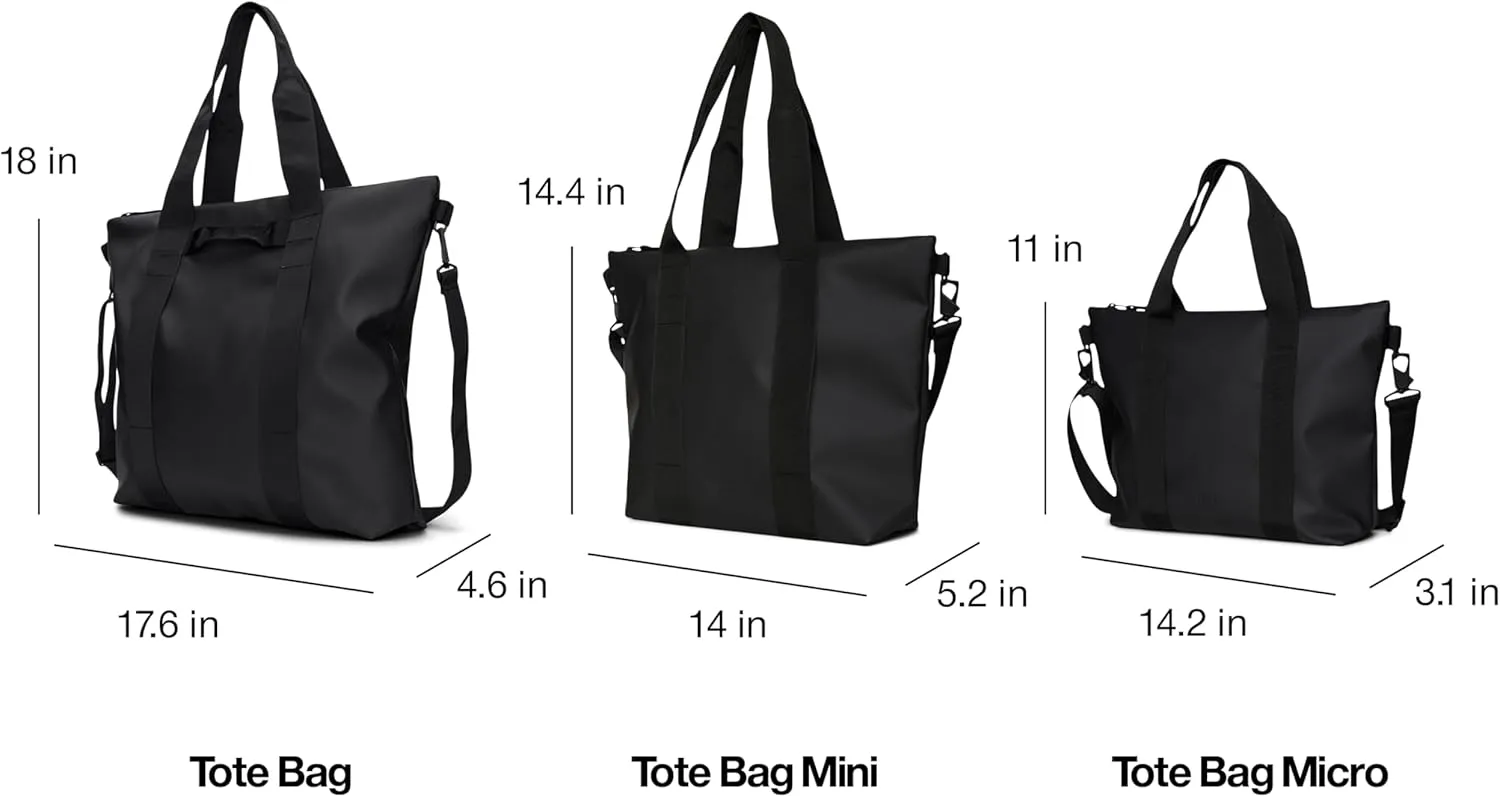 RAINS Tote Bag - Waterproof Crossbody Totebag for Men and Women - Tote Bag for Travel and Everyday use