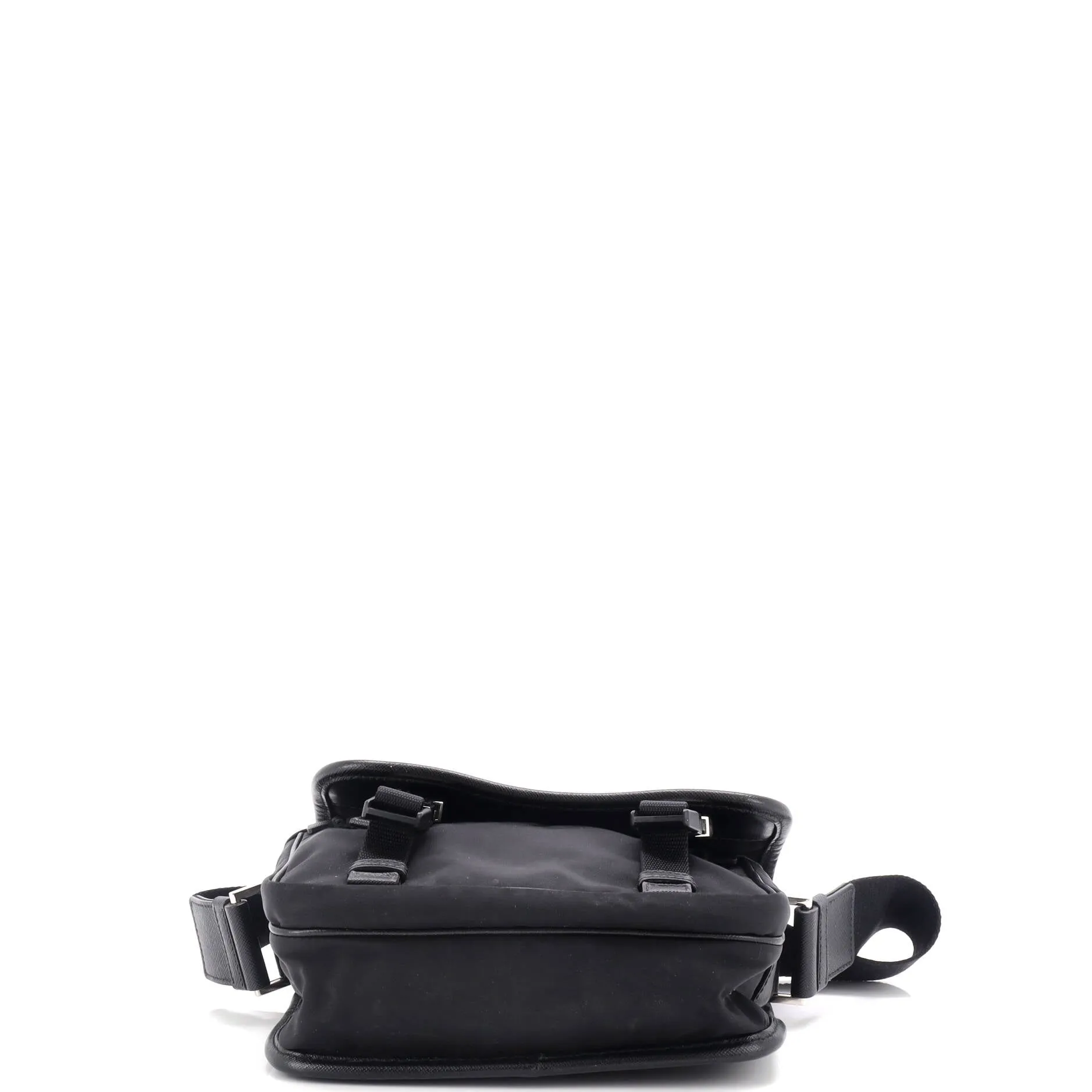Re-Edition Double Buckle Flap Messenger Bag Tessuto Small
