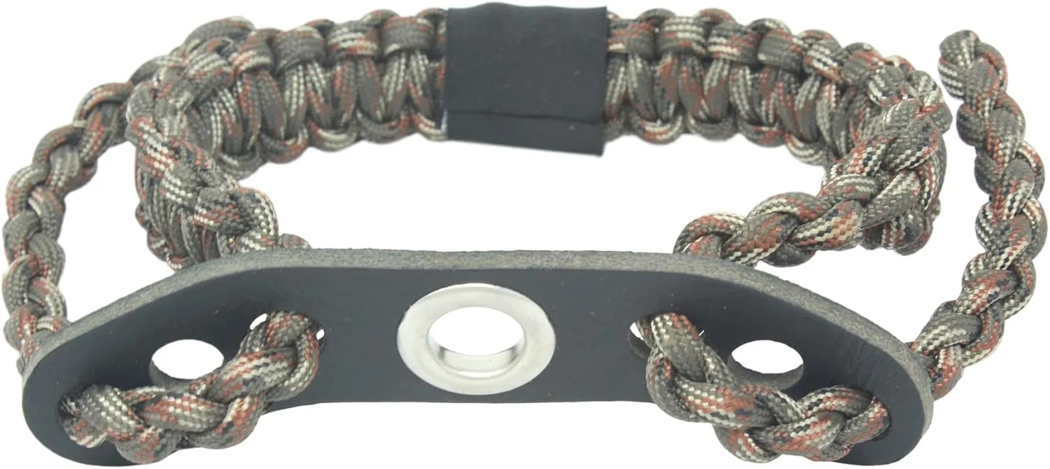 Realtree® Paracord Archery Bow Wrist Sling - 100% Full Grain Leather 550 Paracord