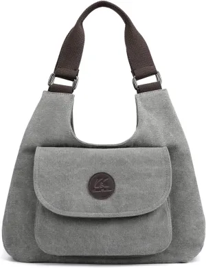 Retro Women Underarm Bag Canvas Shoulder Bag Casual Handbag