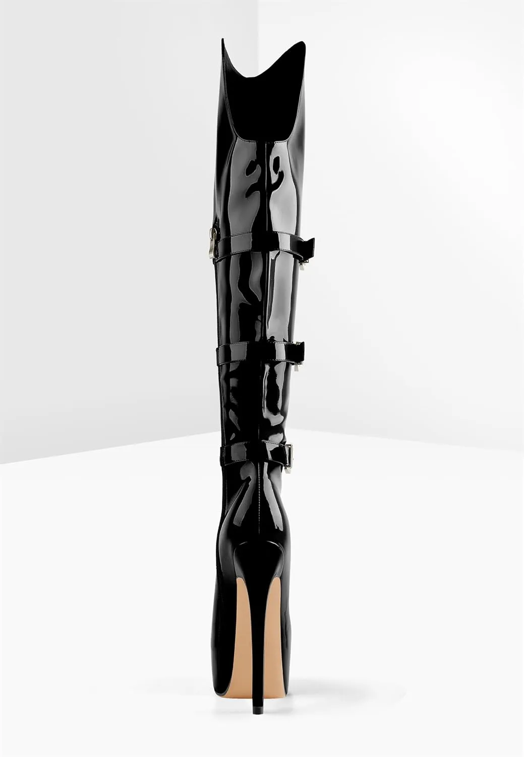 Richealnana Women's Platform Lace Up Side Zipper Over the Knee High Boots