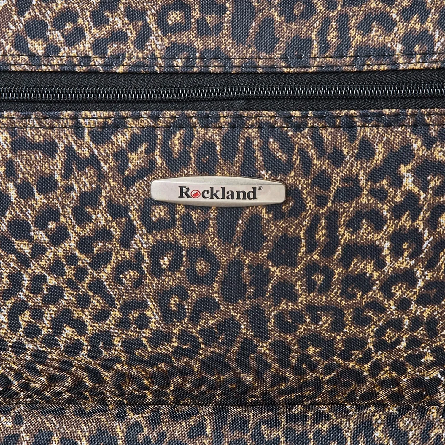 Rockland Jungle Softside Upright Luggage, Leopard, 4-Piece Set (14/19/24/28)