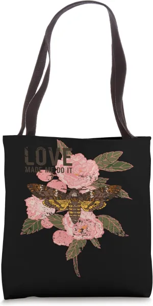Rose Butterfly Love Vogue Style Tote Bag