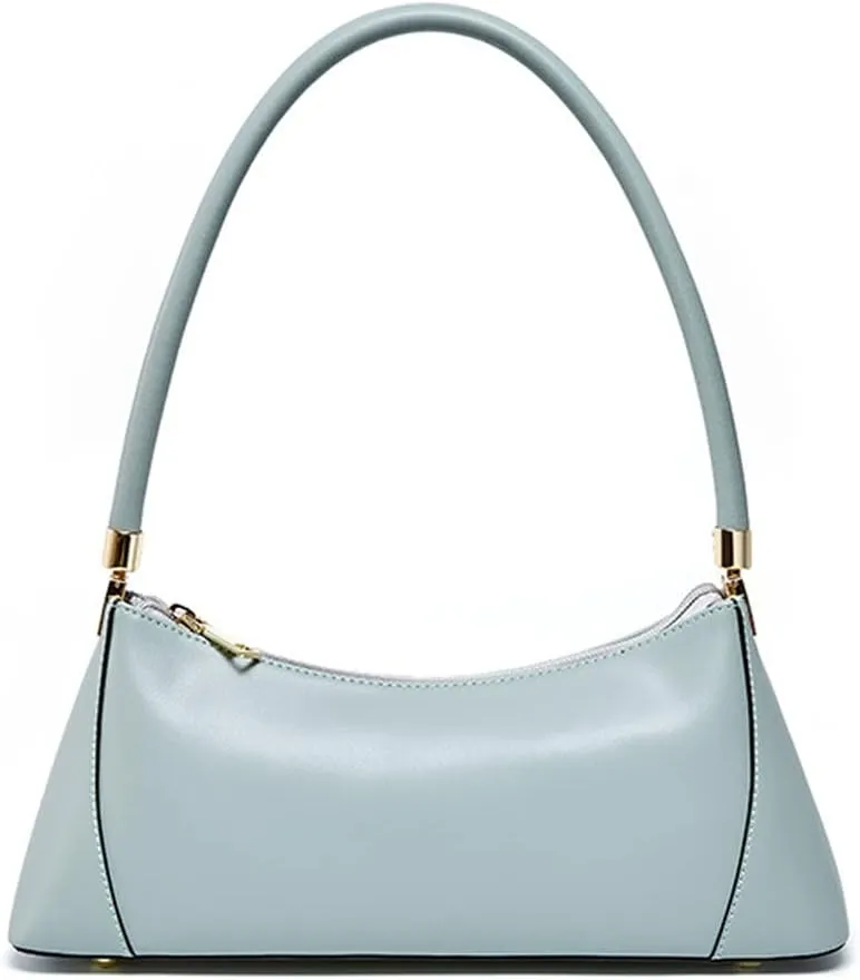 ROUROU Top Handle Shoulder Bag for Women Genuine Leather Handbag Large Capacity Tote Bag Retro Purse