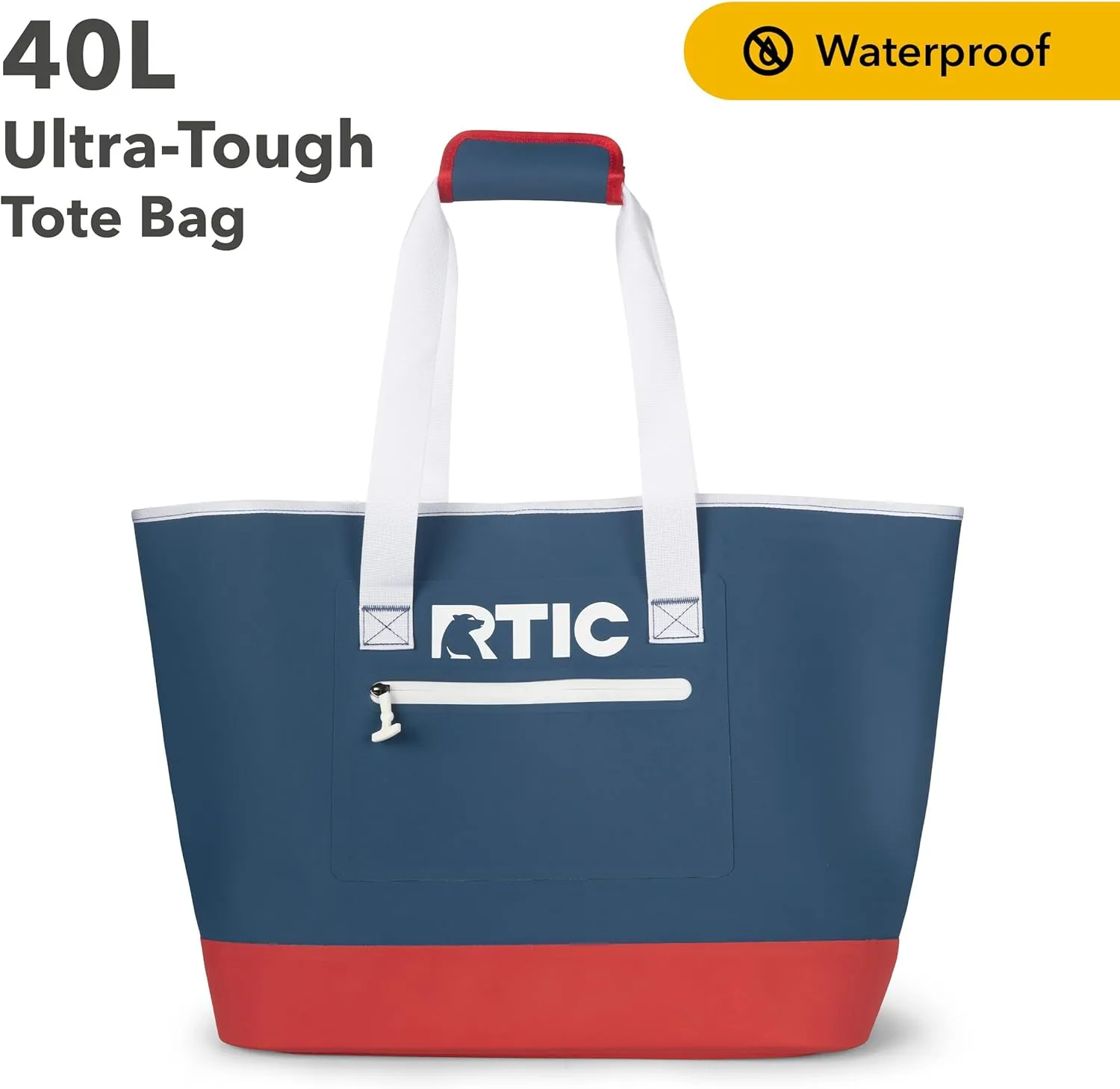 RTIC Ultra-Tough Tote Bag, Waterproof for Beach, Pool, Towel, Grocery, Shopping, Heavy-Duty, Puncture Resistant, Large