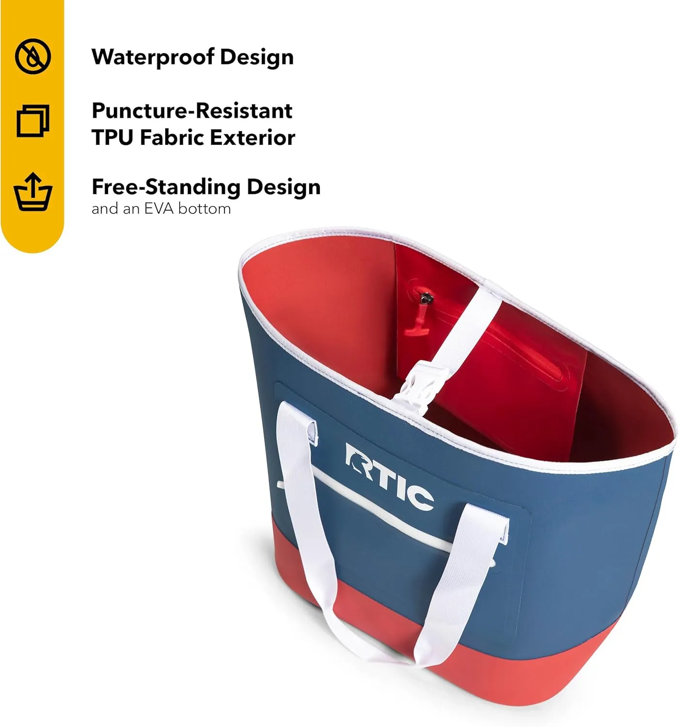 RTIC Ultra-Tough Tote Bag, Waterproof for Beach, Pool, Towel, Grocery, Shopping, Heavy-Duty, Puncture Resistant, Large