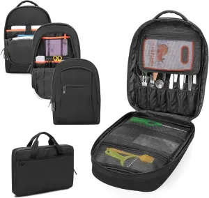 samdew Three-layer Chef Backpack with Knife Bag, Professional Knife Backpack & Chef Bag with 12   23 Slots & Multiple Pockets, Chef Knife Carrying Case Roll for Kitchen Utensils (Knife Not Included)