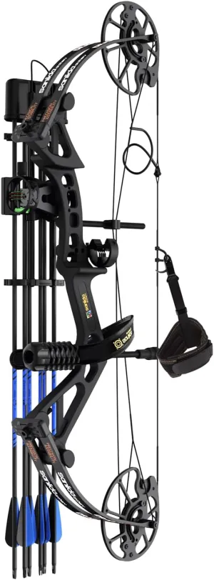 Sanlida 2024 New Dragon X7 Ready to Hunt Compound Bow Package for Adults, Archery Compound Bow and Arrow Set, 0-70 Lbs Draw Weight, No Bow Press Needed, Limited Life-time Warranty