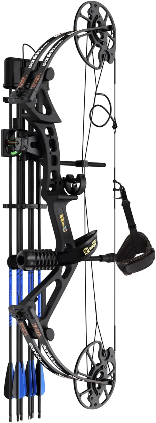 Sanlida 2024 New Dragon X7 Ready to Hunt Compound Bow Package for Adults, Archery Compound Bow and Arrow Set, 0-70 Lbs Draw Weight, No Bow Press Needed, Limited Life-time Warranty