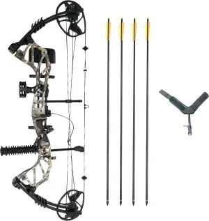 SAS Feud X 30-70 Lbs 19-31" Draw Length Compound Bow Pro Package for Hunting Field Target