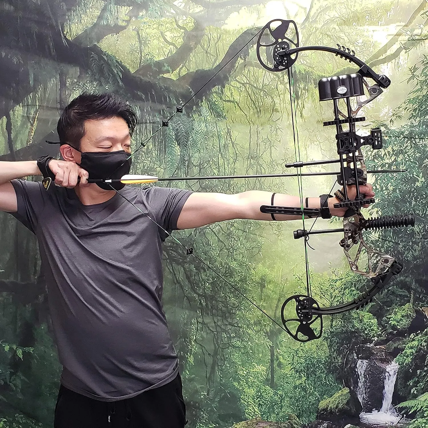 SAS Feud X 30-70 Lbs 19-31" Draw Length Compound Bow Pro Package for Hunting Field Target
