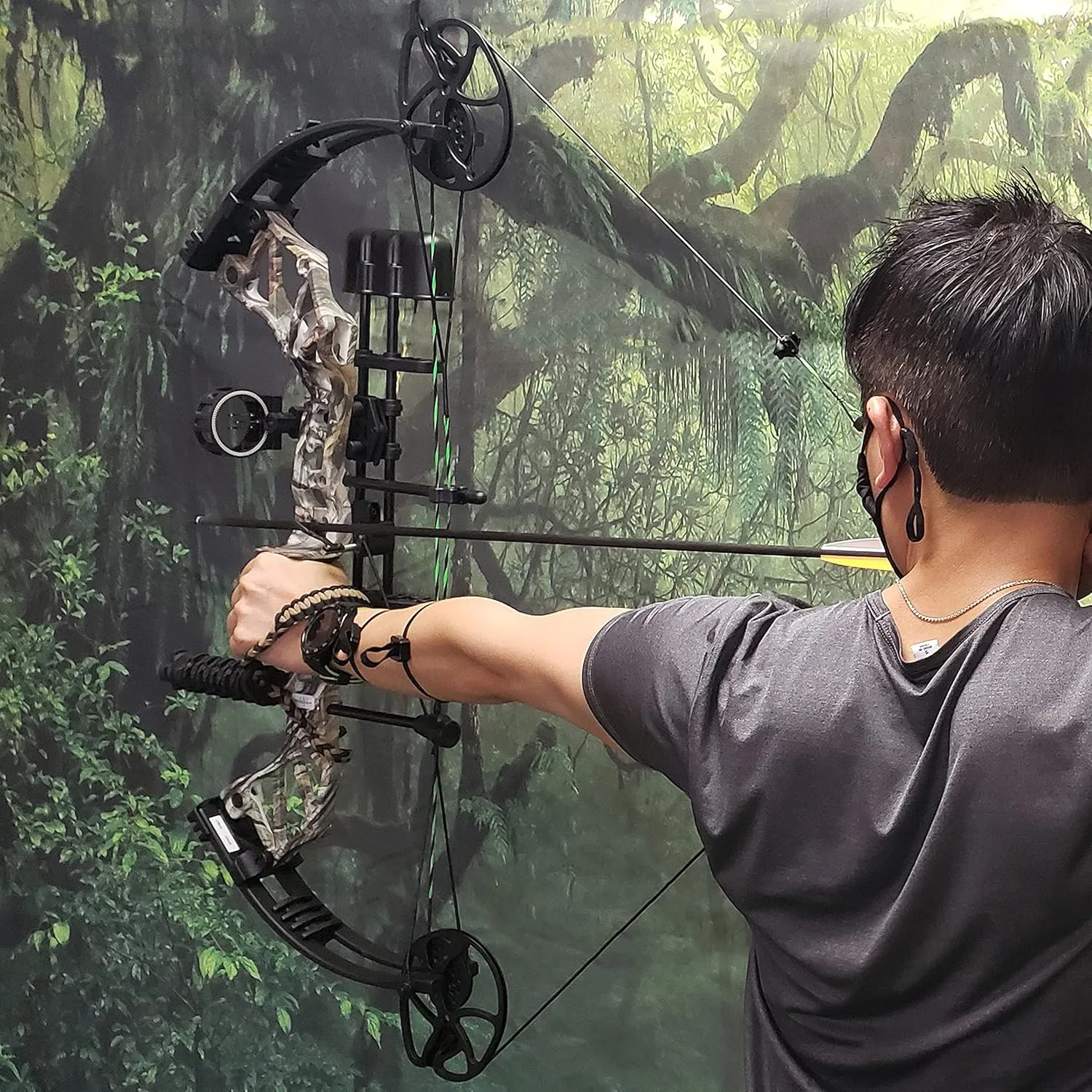 SAS Feud X 30-70 Lbs 19-31" Draw Length Compound Bow Pro Package for Hunting Field Target