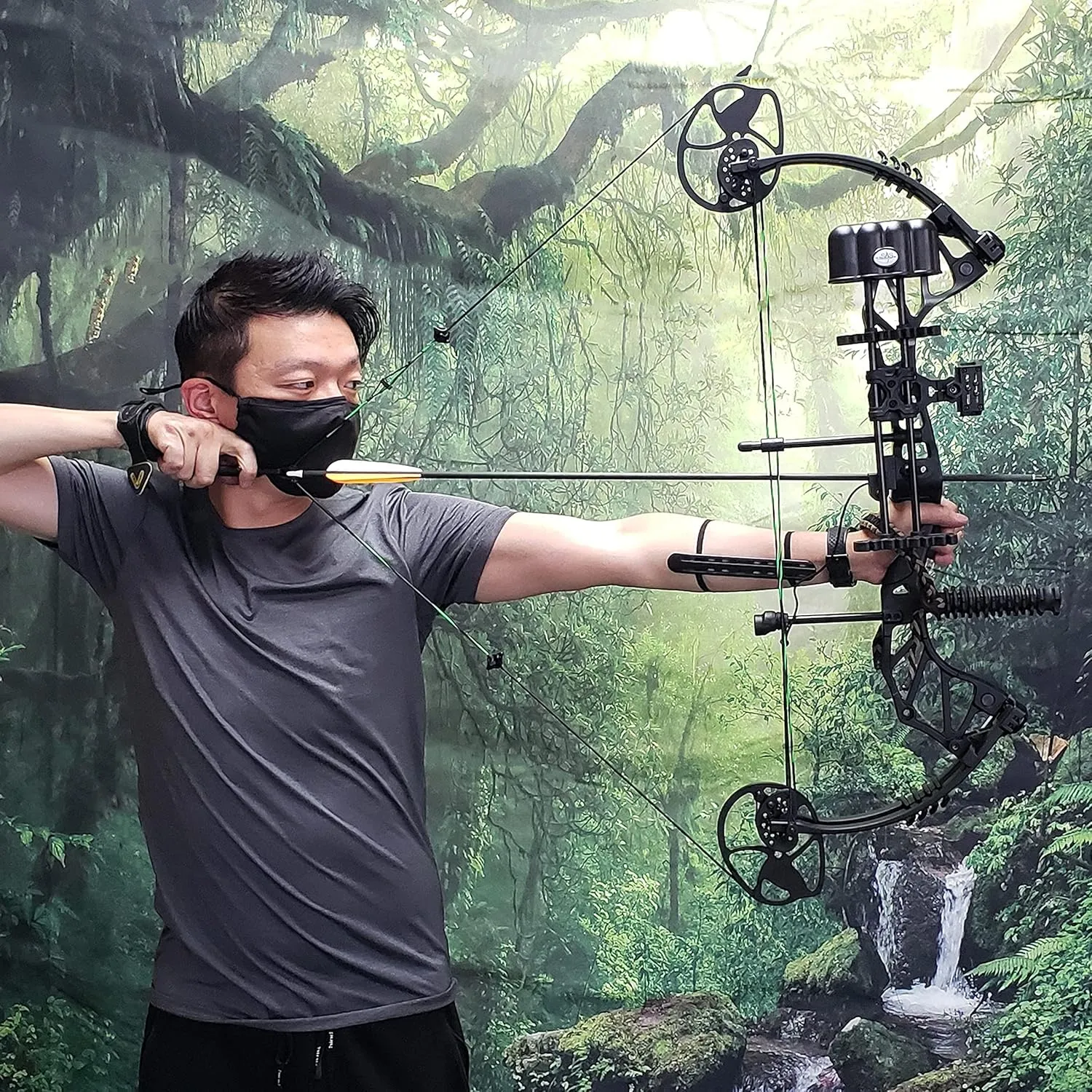 SAS Feud X 30-70 Lbs 19-31" Draw Length Compound Bow Pro Package for Hunting Field Target