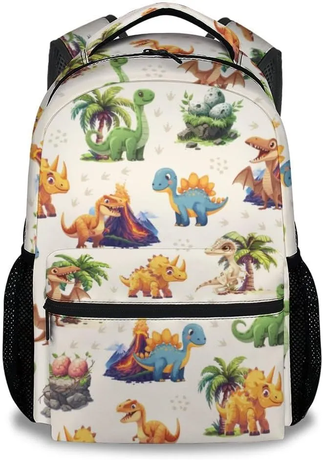School Backpack for Boys Girls, Dinosaur Backpacks for Kids Ages 6-10, Lightweight Bookbag for Elementary Middle School, Cute Colorful School Bag