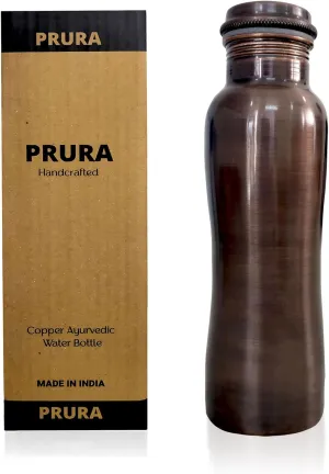 Sea Creature Printed Copper Water Bottle 32 oz - Leak Proof Ayurvedic Drinkware Copper Vessel for Sports, Gym, Outdoors, Yoga, Office