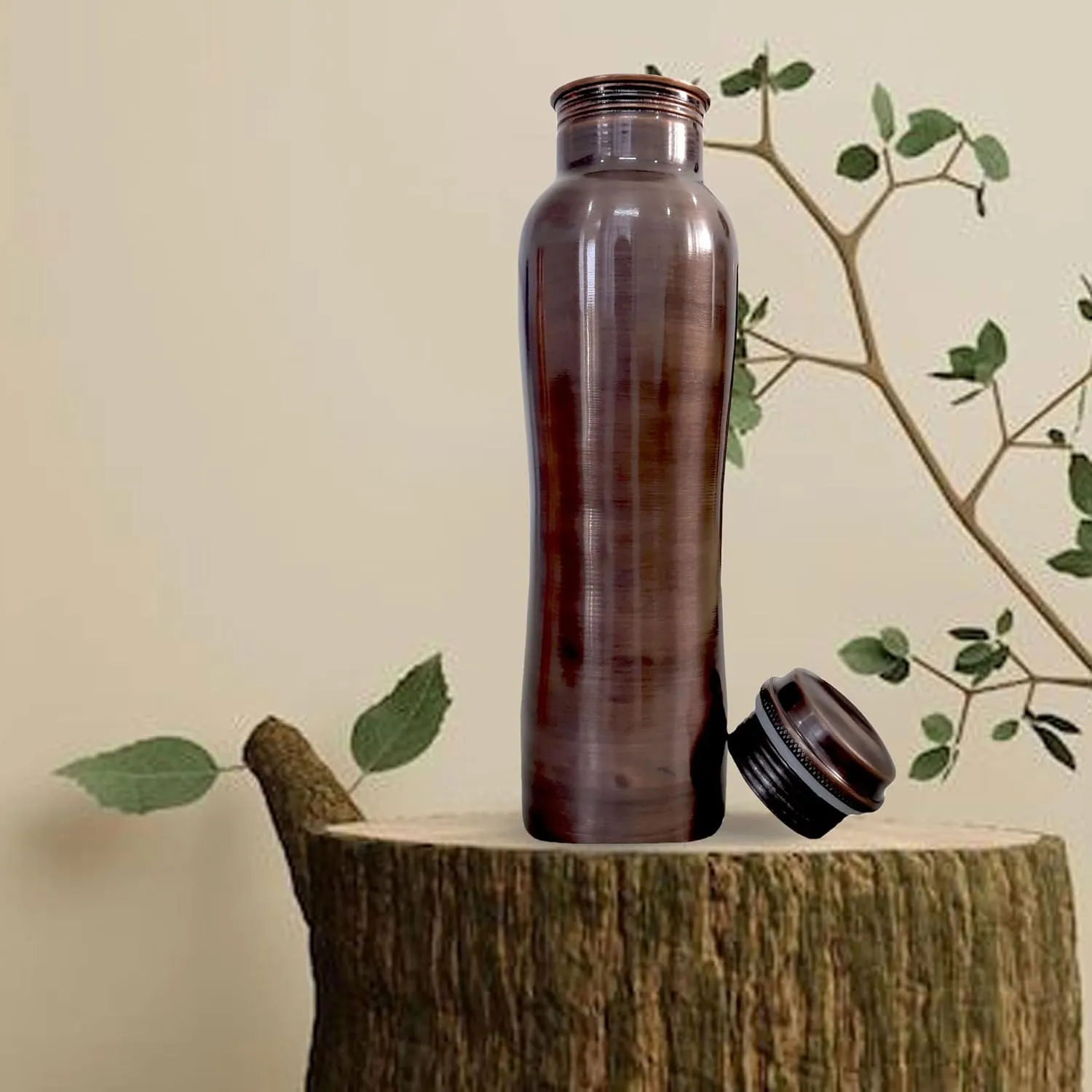 Sea Creature Printed Copper Water Bottle 32 oz - Leak Proof Ayurvedic Drinkware Copper Vessel for Sports, Gym, Outdoors, Yoga, Office