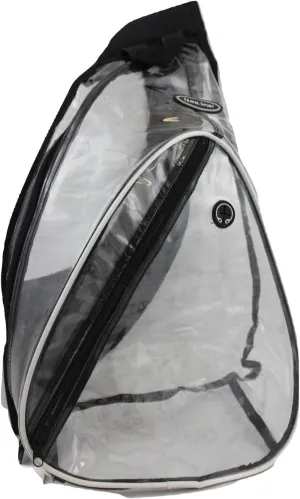 See Through Transparent Clear PVC Vinyl One Shoulder Sling/Hiking/Traveling/Multipurpose Backpack