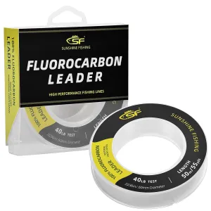 SF 100% Pure Fluorocarbon Fishing Line – Invisible, Shock-Resistant & Fast Sinking