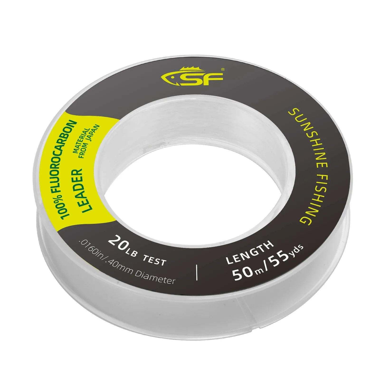SF 100% Pure Fluorocarbon Fishing Line – Invisible, Shock-Resistant & Fast Sinking
