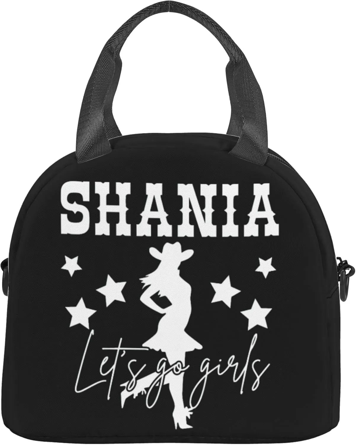 Shania Music Twain Men Women Lunch Bag Insulated Reusable Handheld Crossbody Portable Lunch Box Adult Lunch Box Suitable For Office Work Travel