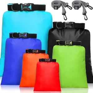 Shappy 6 Pcs Waterproof Dry Bag Set 6 Sizes Lightweight Sacks and Long Adjustable Shoulder Strap Outdoor Water Proof Keep Gear Dry Bag Stuff Sacks for Backpacking, Boating, Hiking, Camping (Colors)