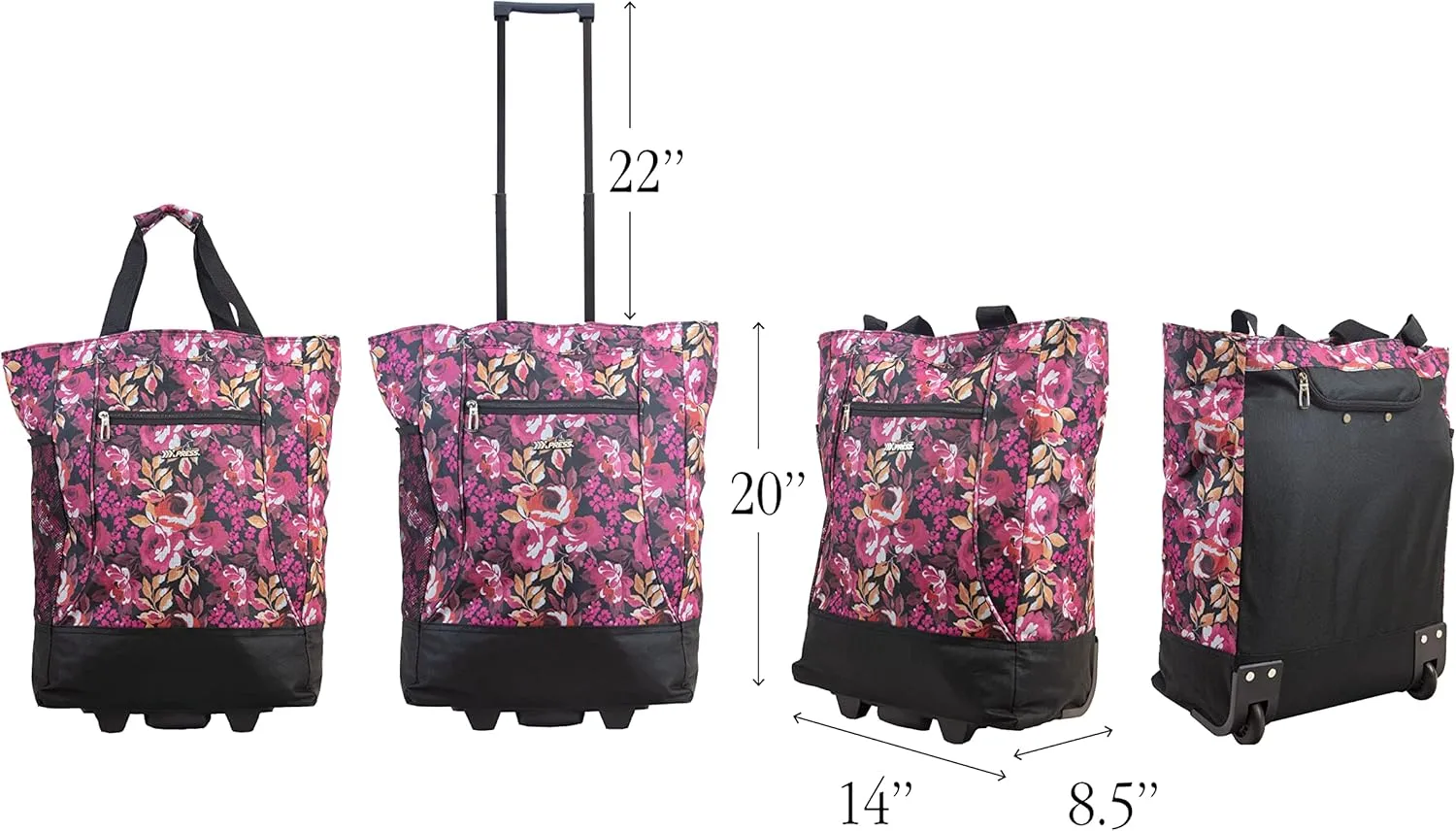 Shopping Tote Bag with Wheels