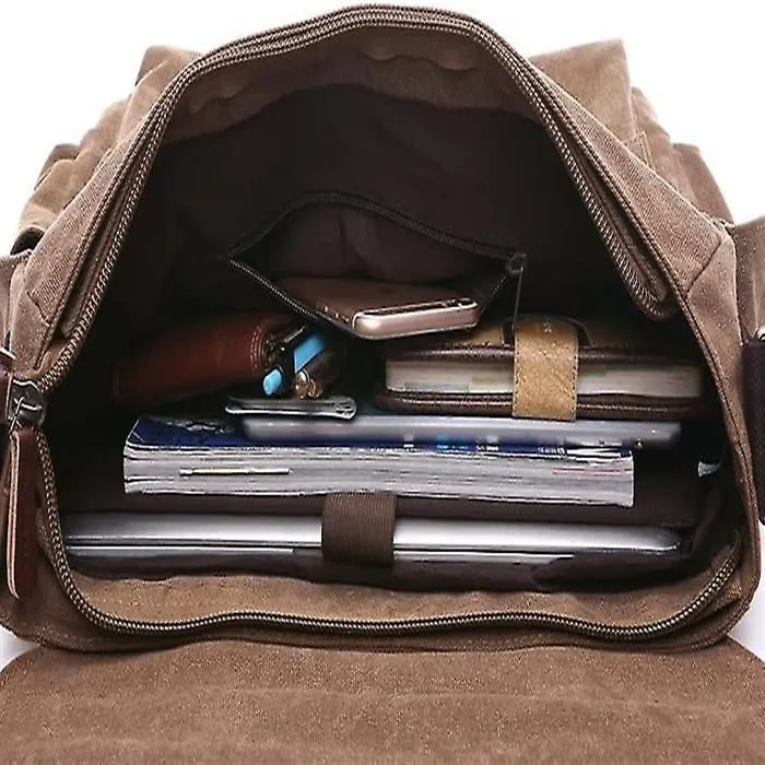Shoulder Bag Men's Messenger Bags 16 Inches Vintage Military Canvas Laptop
