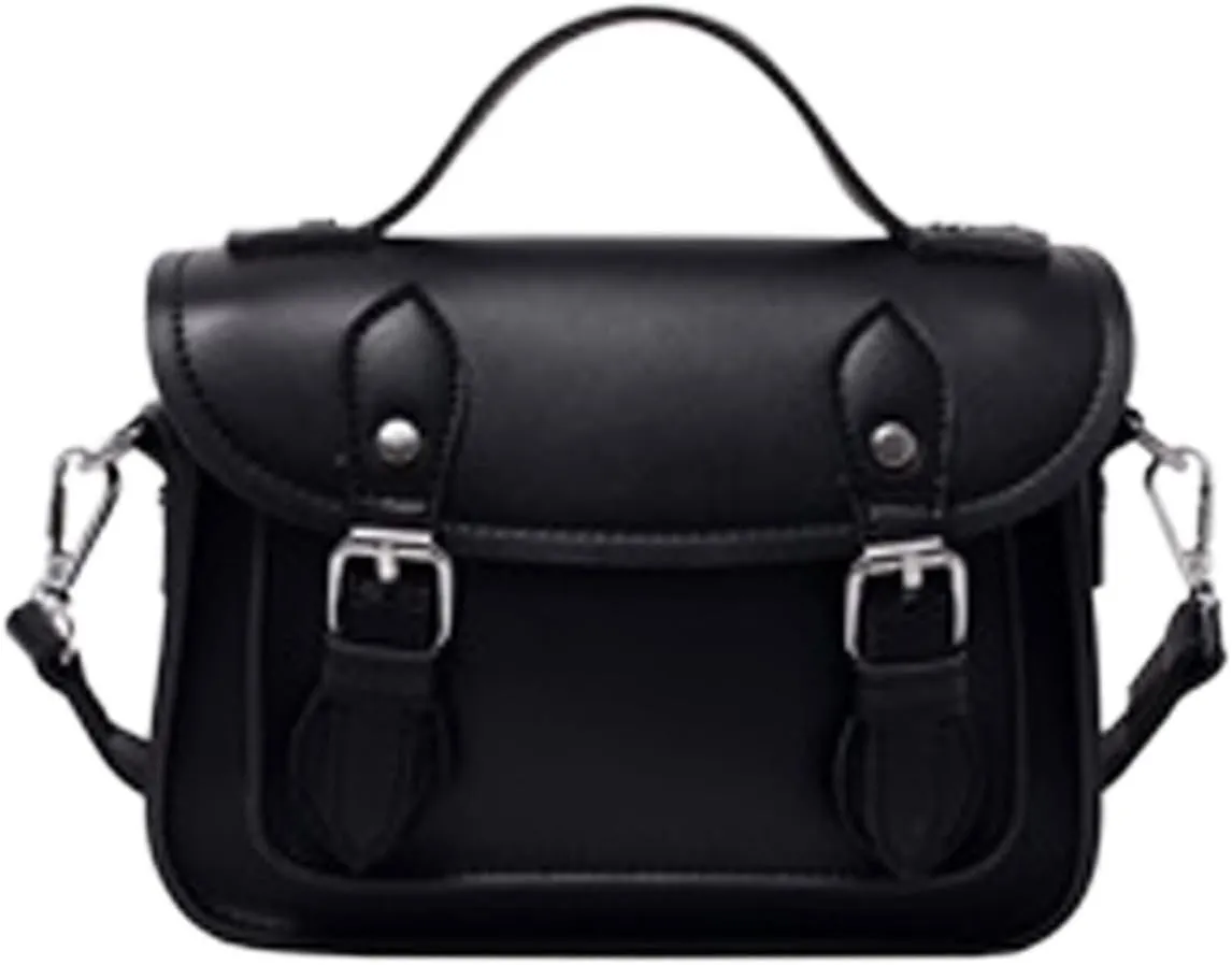 Shoulder Bag PU Leather Solid Color Casual Flap Crossbody Bag - Practical Messenger Bag for Shopping and Travel(Black)