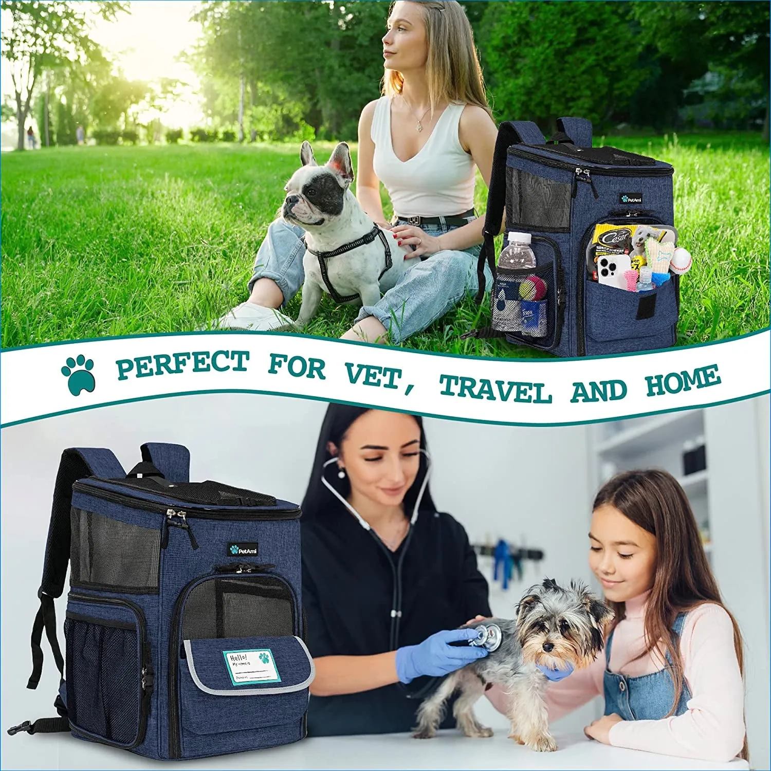 Sided Small for Lbs, Back Carrier Carrying Travel, Navy Soft Large Pet Max Camping, Hiking, Backpack Dog Cat Popular pick Airline for Ventilated 18 Giant discount Cats, Approved Backpacks Pack, Carrier,
