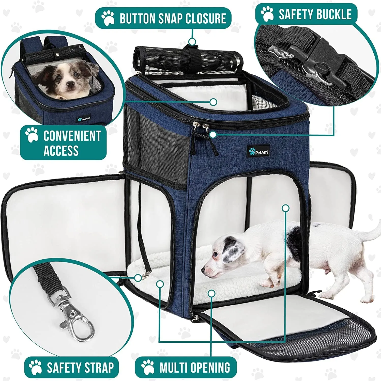 Sided Small for Lbs, Back Carrier Carrying Travel, Navy Soft Large Pet Max Camping, Hiking, Backpack Dog Cat Popular pick Airline for Ventilated 18 Giant discount Cats, Approved Backpacks Pack, Carrier,