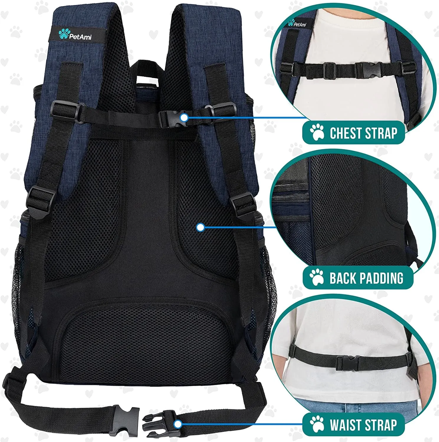 Sided Small for Lbs, Back Carrier Carrying Travel, Navy Soft Large Pet Max Camping, Hiking, Backpack Dog Cat Popular pick Airline for Ventilated 18 Giant discount Cats, Approved Backpacks Pack, Carrier,