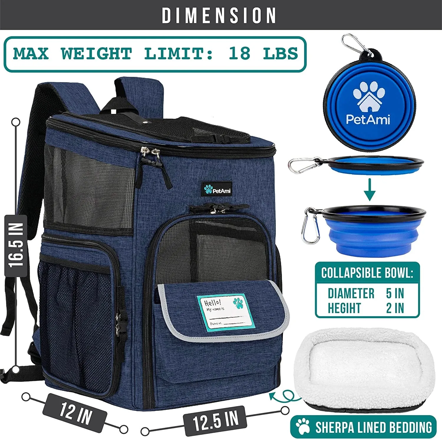 Sided Small for Lbs, Back Carrier Carrying Travel, Navy Soft Large Pet Max Camping, Hiking, Backpack Dog Cat Popular pick Airline for Ventilated 18 Giant discount Cats, Approved Backpacks Pack, Carrier,