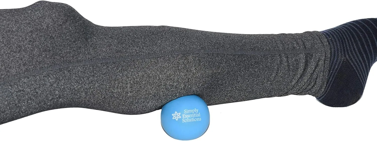 Simply Essential Solutions Deep Tissue Massage Therapy Balls: Set of Two with Mesh Bag for Self-Care Pain Relief, Myofacial Therapy, Physical Therapy, Deep Tissue Pressure. Yoga, Pilates Blue 63mm