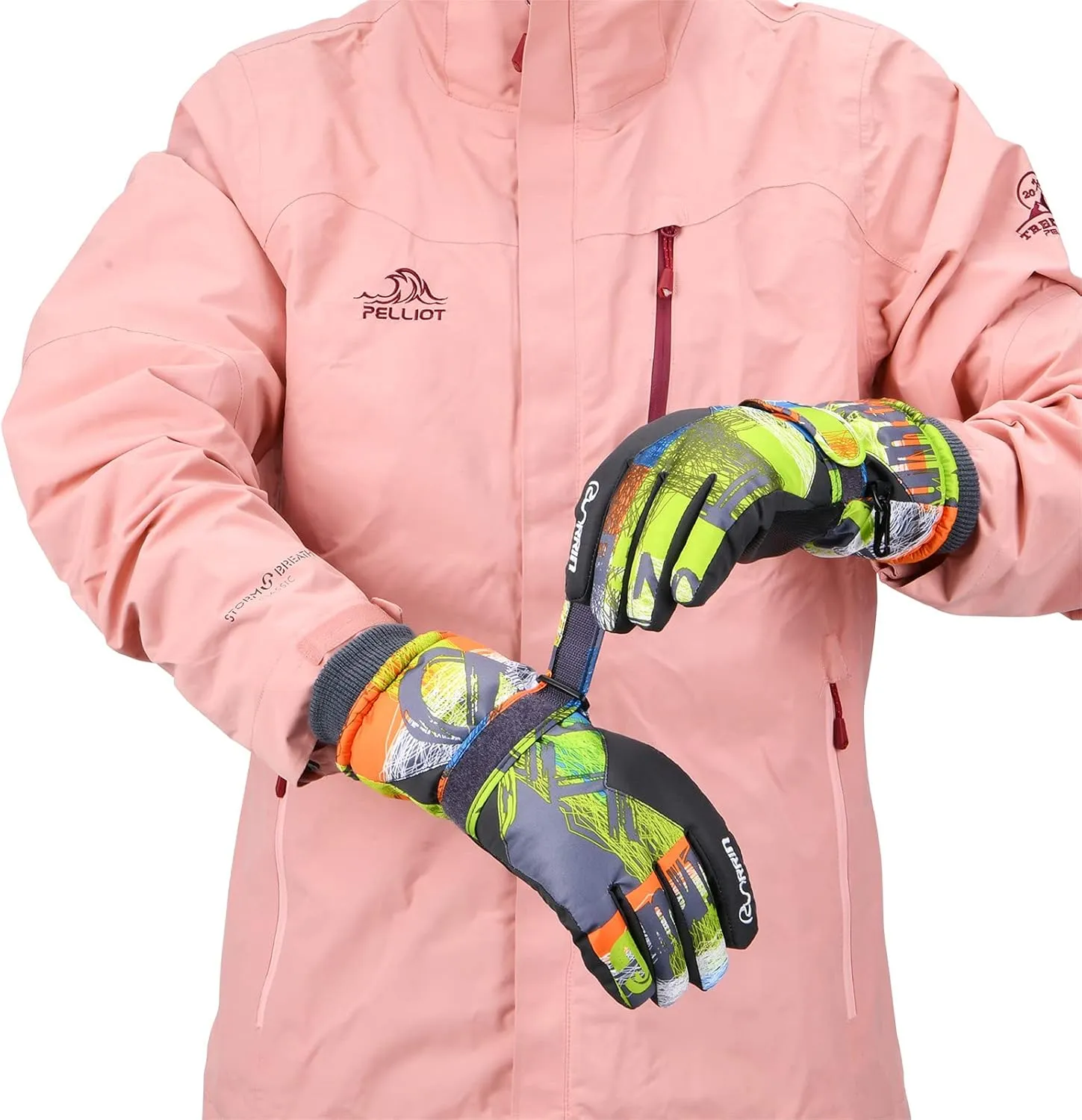 Ski Gloves - Waterproof Winter Gloves -30 for Snowboarding - Men, Women, Kids