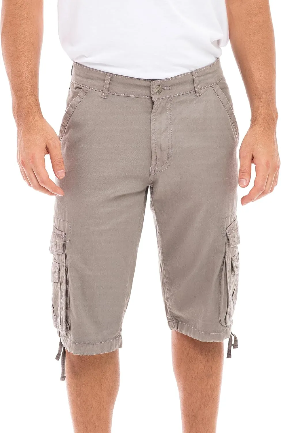 Skylinewears Men Cargo Shorts Classic Casual Cotton Multi-Pocket Work Hiking Fishing Below Knee Loose Fit Summer Shorts