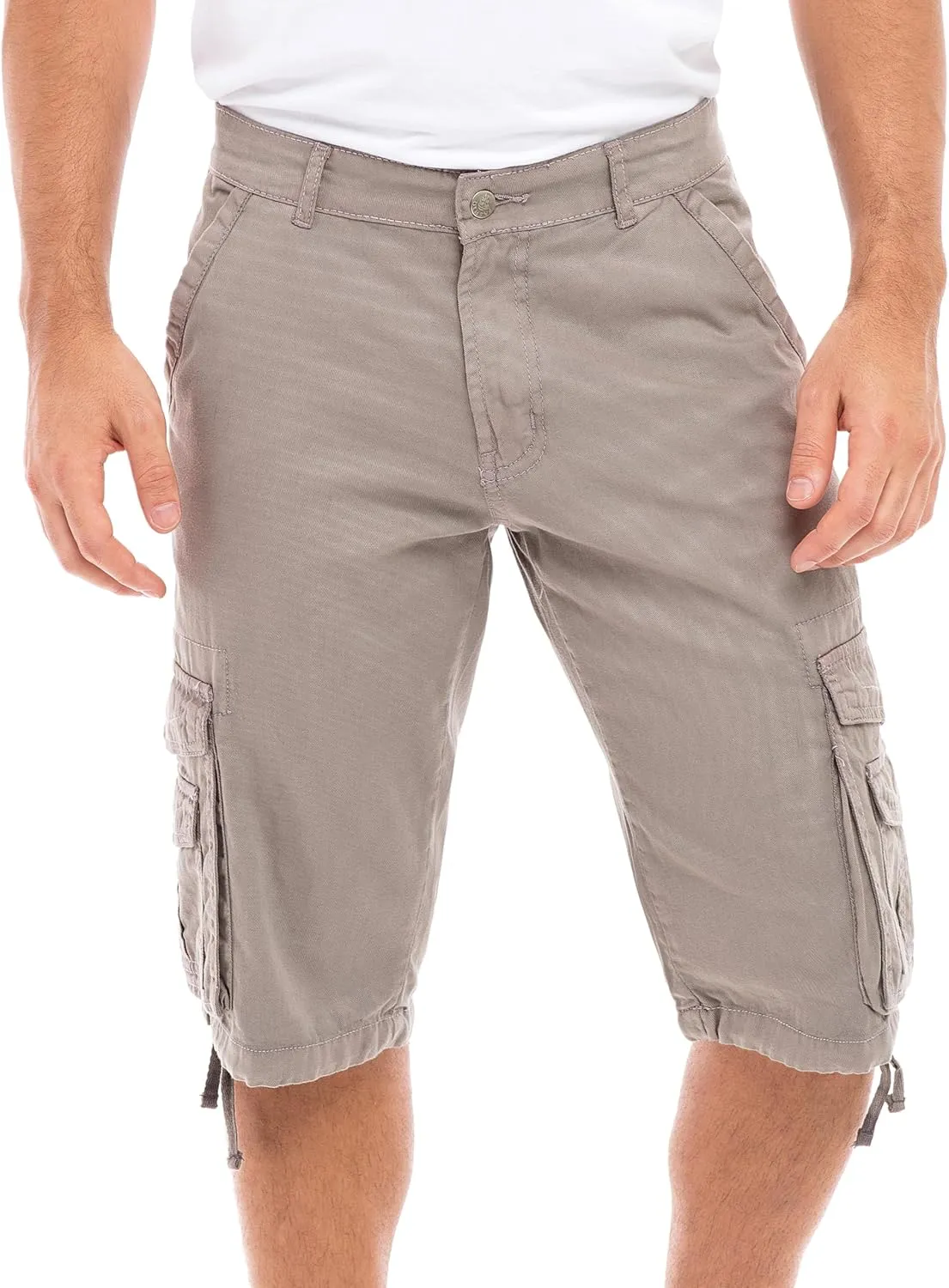 Skylinewears Men Cargo Shorts Classic Casual Cotton Multi-Pocket Work Hiking Fishing Below Knee Loose Fit Summer Shorts