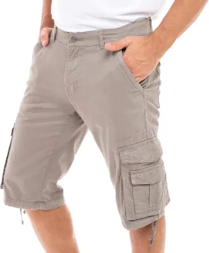 Skylinewears Men Cargo Shorts Classic Casual Cotton Multi-Pocket Work Hiking Fishing Below Knee Loose Fit Summer Shorts
